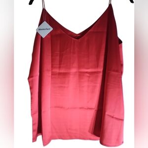 NWT Wantschun Red Womens Cami Top Size Large Romantic Vacation Beach Mobwife